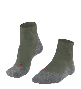 Chaussettes Courtes TK5 Wander Short Laine Vierge - Falke - Herbe