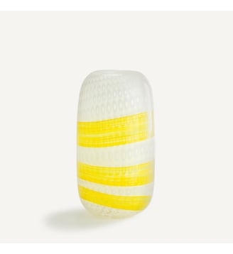 Vase flacon en verre soufflé, H32,5 cm - AM.PM - Jaune