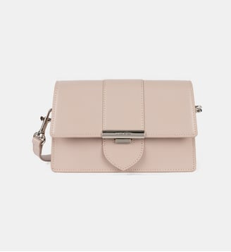 Petit sac trotteur Paris Ily en cuir - Lancaster - Galet rosé
