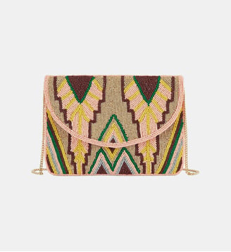 Sac pochette brodé de perles ALDRIC - Wild - Doré