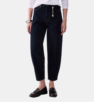 Jeans boyfriend taille haute - Liu Jo - Délavage normal