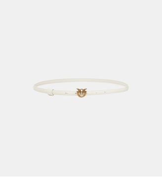 Fine ceinture avec boucle love birds - Pinko - Blanc