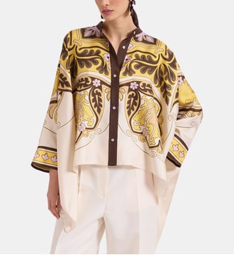 Chemise Foulard Shirt Spells Placée Yellow - La DoubleJ - Jaune
