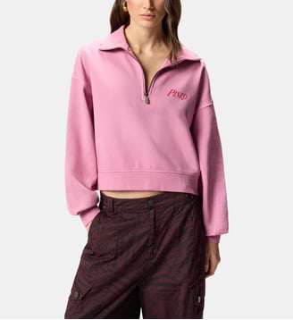 Sweat-shirt avec imprimé cœur et pinkotini - Pinko - Rose et rouge