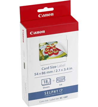 Cartouche d'encre KC18IF 18 stickers 54x86mm Selphy - Canon - Multicolore