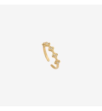 Bague plaquée or - ROSIE - Caroline Najman - Oxyde de zirconium blanc