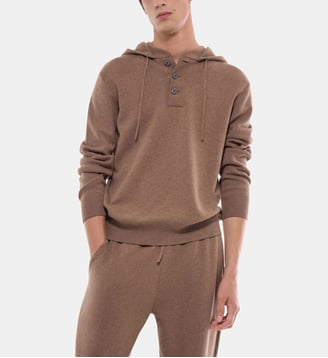 Pull en laine certifiée et coton - Fursac - Taupe