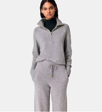Pantalon en maille - Maje - Gris clair
