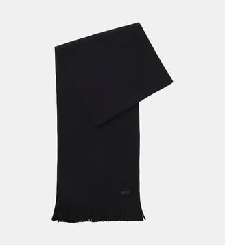 Écharpe en maille laine vierge éco-responsable - BOSS - Noir