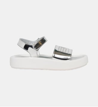 Sandales métalliques avec logo MM6 Maison Margiela
