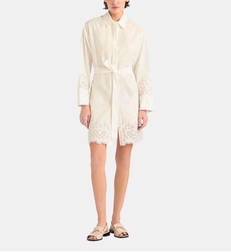 Robe coyotera en popeline saint-gall - Momonì - Beige