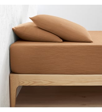 Drap-housse uni gaze de coton bonnet 30cm La Redoute Interieurs