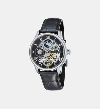 Montre automatique Longitude Noir ES-8006-04 - Earnshaw - Argenté