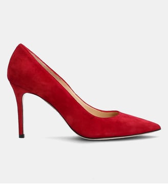 Escarpin svetlana - cuir velours - Colisée Paris - Rouge et orange