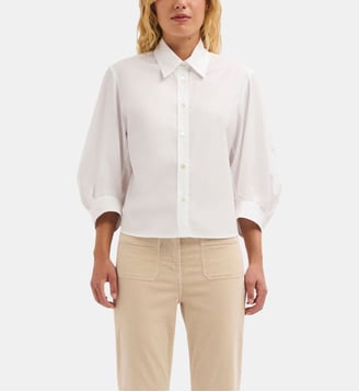 Chemise en popeline - LESTA - Pablo - Blanc