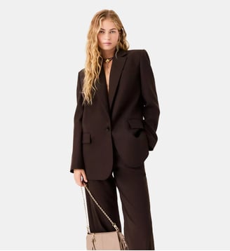 Veste de tailleur strassé - Maje - Marron