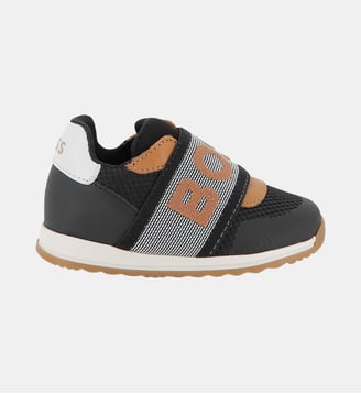 Baskets avec élastique siglé - BOSS Kidswear - Black