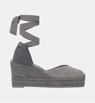 Espadrilles compensées à lacets en coton bio CHIARA Castaner