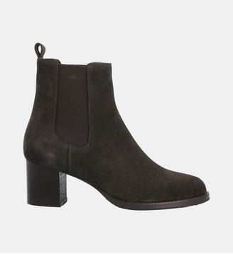 Boots marivaux - cuir velours - Charles Kammer - Marron