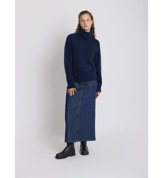pull en cachemire - Agnès b. - Bleu nuit