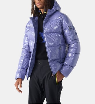 Doudoune à capuche Grand Froid Java laquée - Jott - Raisin ombre