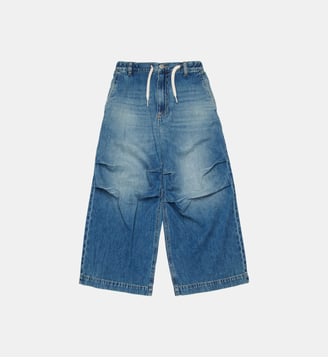 Jean coupe relaxed à lavage bleu moyen MM6 Maison Margiela