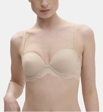Soutien-gorge sans-bretelles décolleté plongeant - Peau Rosée - Simone Pérèle - Rose