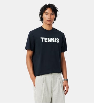 T-shirt coton imprimé - Lacoste - Noir