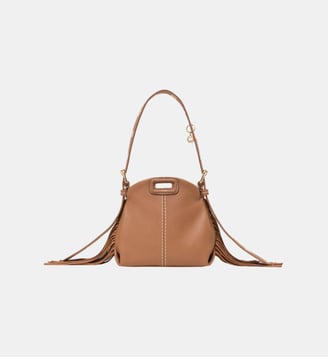 Sac Miss M micro en cuir surpiqué - Maje - Mocha