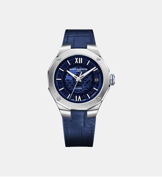 Montre automatique Riviera Bleu foncé M0A10714 - Baume & Mercier - Argenté