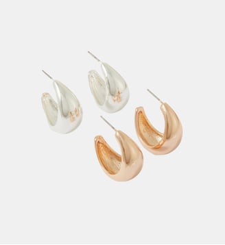 Set de 2 paires de créoles dorées et argentées - Balaboosté - Gold