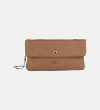 Double pochette Soft PM en cuir - Lancaster - Camel