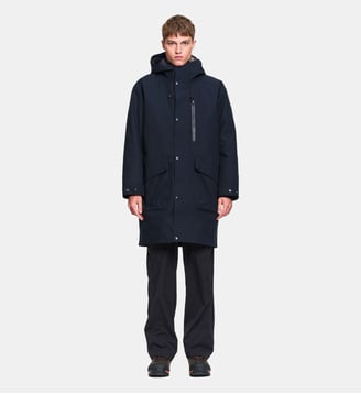 Parka longue imperméable multi-poches matelassée REPREVE - Aigle - Bleu nuit