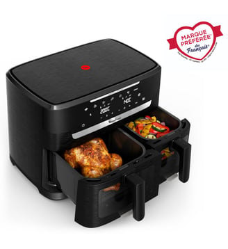 Friteuse sans huile XXL DUAL EASY FRY INFRARED EZ9478F0 - Moulinex - Noir