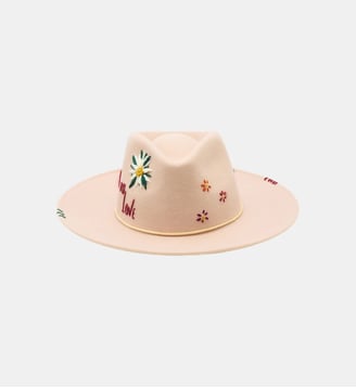 Chapeau en laine brodé - DALY - Gerard Darel - Beige
