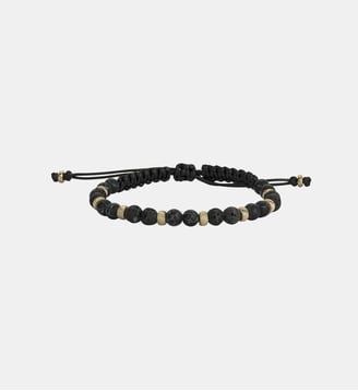 Bracelet souple Abel en Acier 316L avec lave noir Phebus