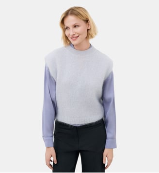 Pull mchristina - Motif uni - Caroll - Gris