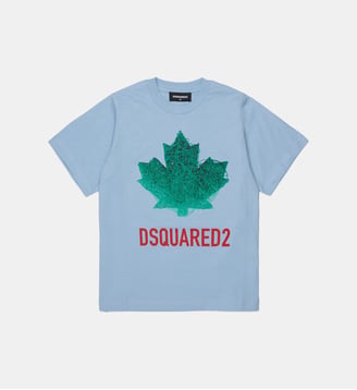 T-shirt avec logo - Dsquared2 - Brouillard bleu