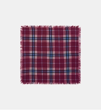 Mini carré Swann Tartan - Bompard - Oxalis et marine