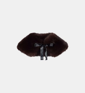 Col effet fourrure - Maje - Marron