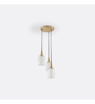 Suspension grappe laiton et verre strié La Redoute Interieurs