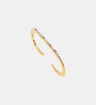 Bague plaquée or chloé - kind of things - Caroline Najman - Cristal blanc