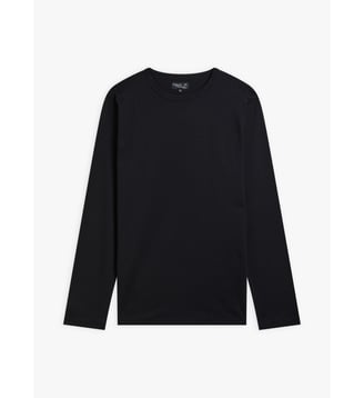 t-shirt en coton manches longues - Agnès b. - Noir
