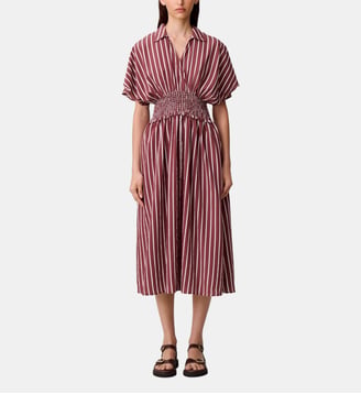 Robe rayée cache-cœur - Claudie Pierlot - Bicolore