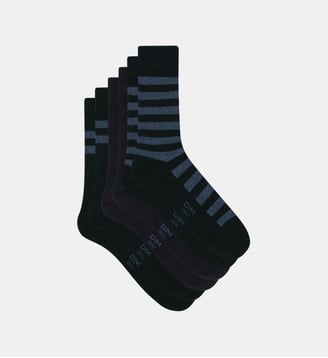 Lot de 3 paires de chaussettes Coton Style - Dim - Bleu demin
