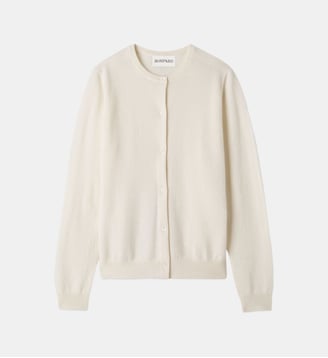 Cardigan droit en cachemire 2 fils - Bompard - Naturel