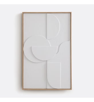 Toile encadrée, 51 x 81 cm - La Redoute Interieurs - Blanc