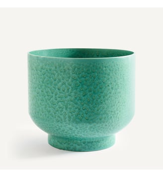 Cache pot, en faïence, hauteur 23 cm - AM.PM - Bleu céladon