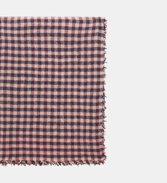 Echarpe à carreaux vichy en laine - SILVIA - Gerard Darel - Bordeaux