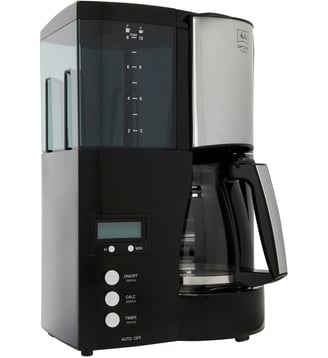 Cafetière programmable Optima Timer Noir Acier Brossé - Melitta - Noir